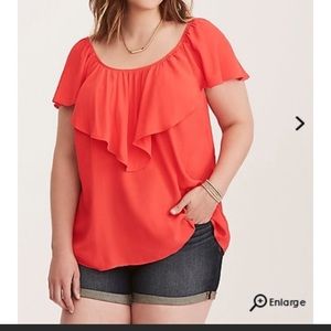 Torrid flutter cap sleeve top size 1